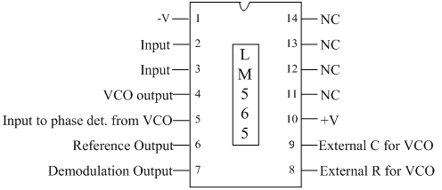 Pll Ic 565 Analog Integrated Circuits Electronics Tutorial